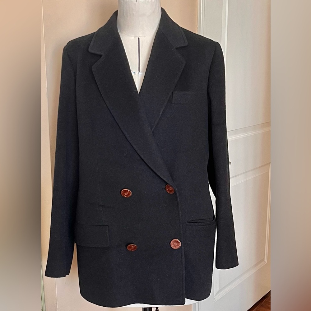 Celine Black Cashmere blazer jacket sz US 8